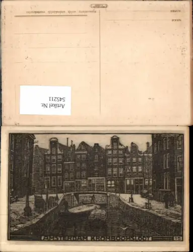 545211,tolle Radierung Nordholland Amsterdam Kromoomsloot