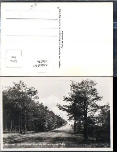 256736,Nijverdal b. Hellendoorn De Autoweg dor de Nijverdalsche Berg Straßenansicht Wald