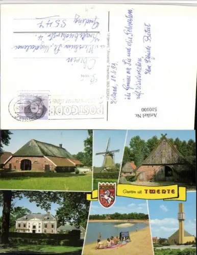 510100,Netherlands Twente Windmühle Badestrand Haus Mehrbildkarte