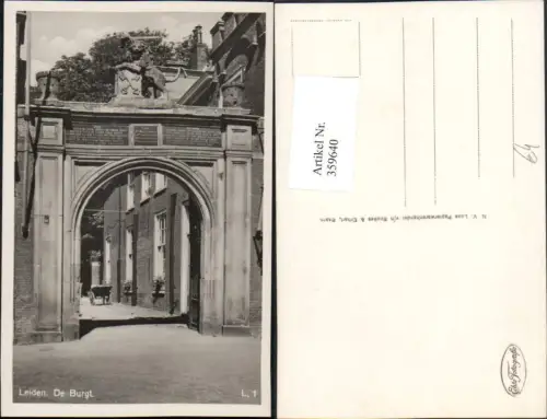 359640,Netherlands Leiden De Burgt Straßenansicht Tor