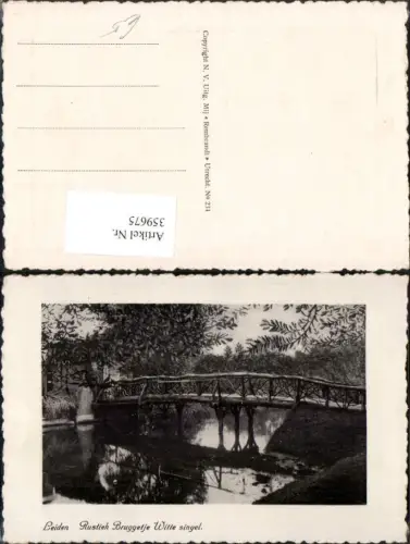 359675,Netherlands Leiden Rustiek Bruggetje Witte singel Brücke