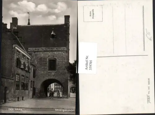 359701,Netherlands Den Haag Gevangenpoort Tor Straßenansicht