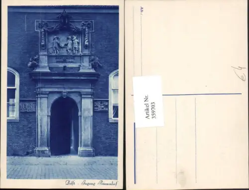 359703,Netherlands Delft Ingang Prinsenhof Eingang Portal