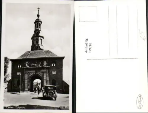 359710,Netherlands Leiden Zijlpoort Tor Straßenansicht Glockenturm