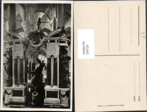 359724,Netherlands Delft Nieuwe Kerk Monument Prins Willem van Oranje Kirche