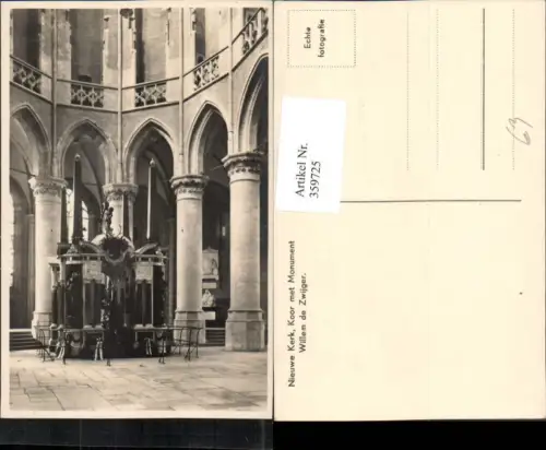 359725,Netherlands Delft Nieuwe Kerk Koor met Monument Willem de Zwijger Kirche