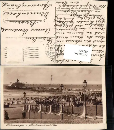 413128,Netherlands Den Haag Scheveningen Boulevard met Pier Seebrücke