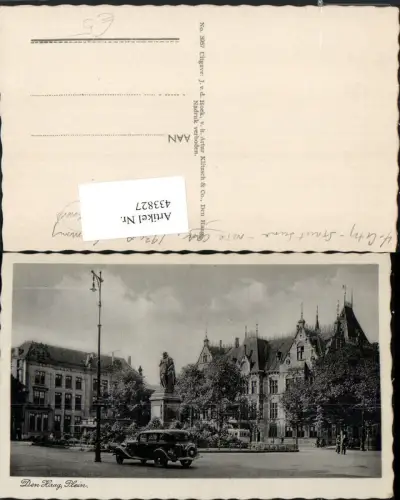 433827,Netherlands Den Haag Plein Denkmal Statue Auto Gebäude