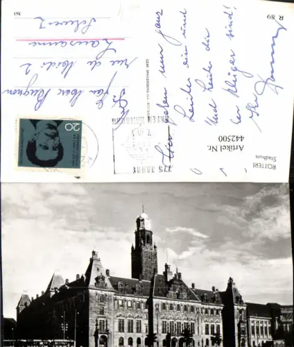442500,Netherlands Rotterdam Stadhuis Rathaus Gebäude