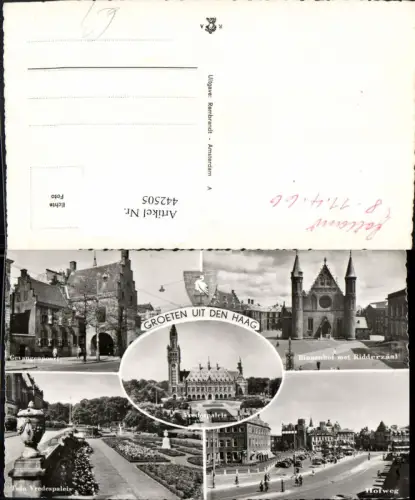 442505,Netherlands Den Haag Binnenhof Hofweg Vredespaleis Mehrbildkarte