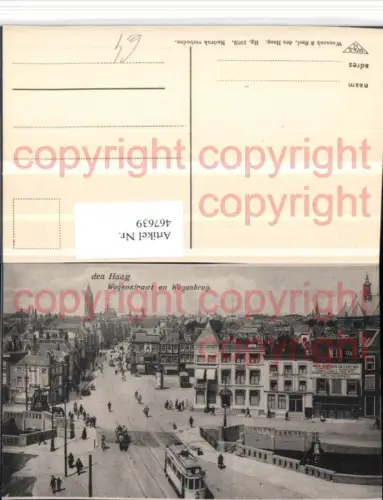 467639,Netherlands Den Haag Wagenstraat en Wagenbrug Straßenbahn Linie 4