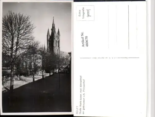 480670,Netherlands Delft Oude Kerk-toren met binnenhof Kirche