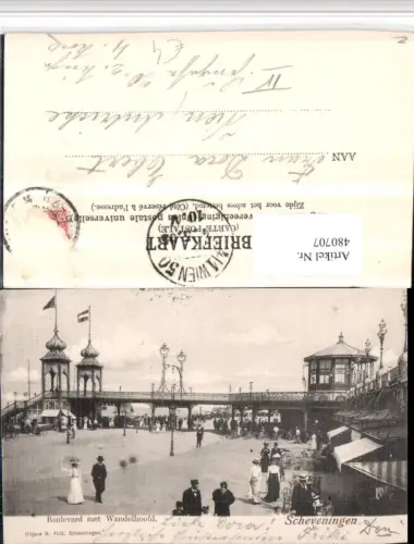 480707,Netherlands Den Haag Scheveningen Boulevard met Wandelhoofd