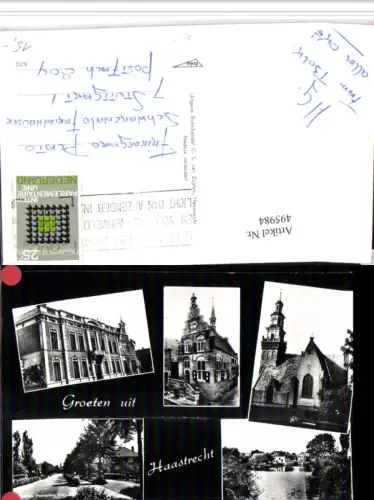 495984,Netherlands Haastrecht Kirche Rathaus Straße Mehrbildkarte