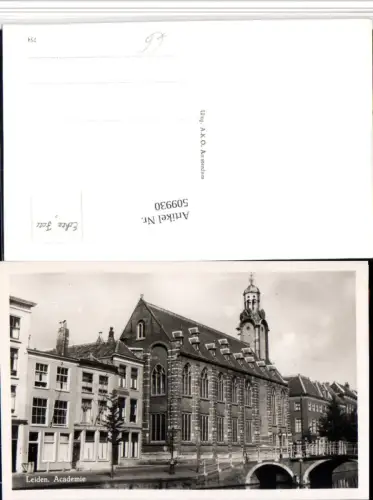 509930,Netherlands Leiden Academie Akademie Gebäude Brücke