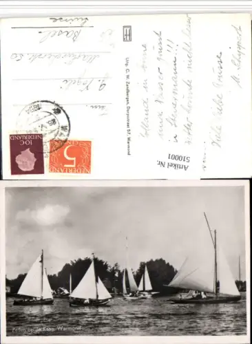 510001,Netherlands Warmond Zeilen op de Kaag Segelboote Boote