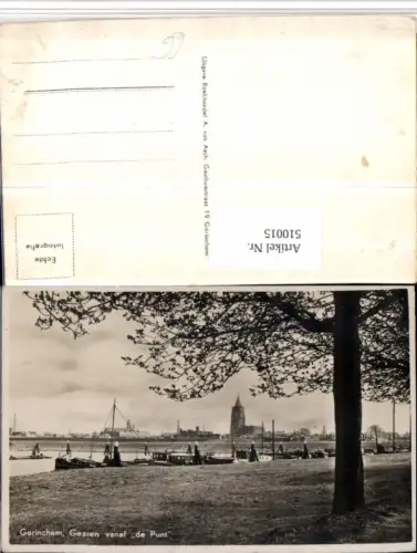 510015,Netherlands Gorinchem Gezien vanaf de Punt Teilansicht Boote