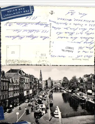 510027,Netherlands Leiden Botermarkt Markt Kanal Brücke