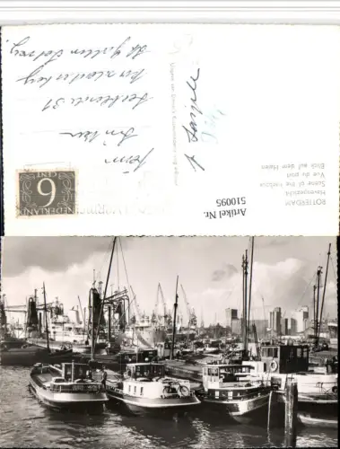 510095,Netherlands Rotterdam Havengezicht Hafen Dampfer Boote