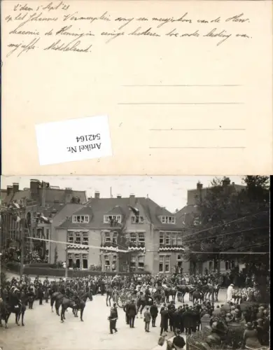 542164,tolle Foto-AK Netherlands Rotterdam 5.9.1923 König Parade