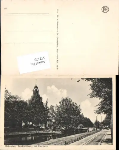 542170,Netherlands Rotterdam Eendrachsweg Plantsoen
