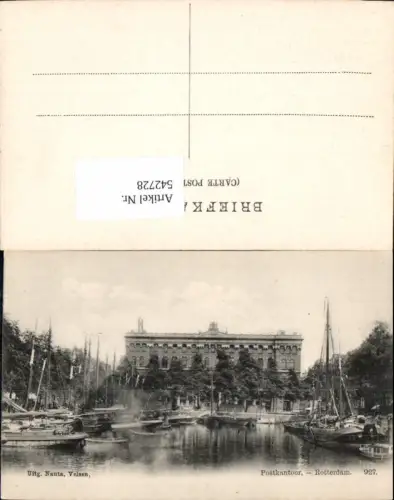 542728,Netherlands Rotterdam Postkantoor Postamt Post Segelschiffe Schiffe