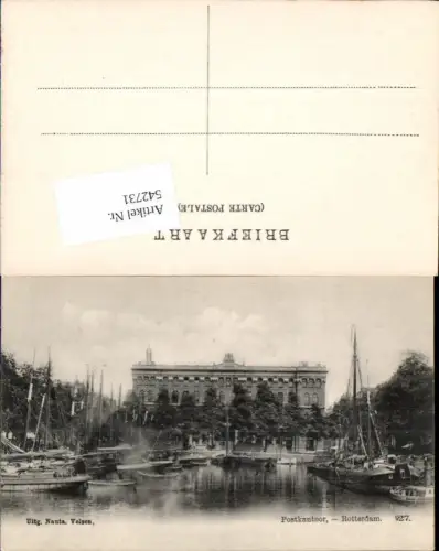 542731,Netherlands Rotterdam Postkantoor Postamt Post Segelschiffe Schiffe