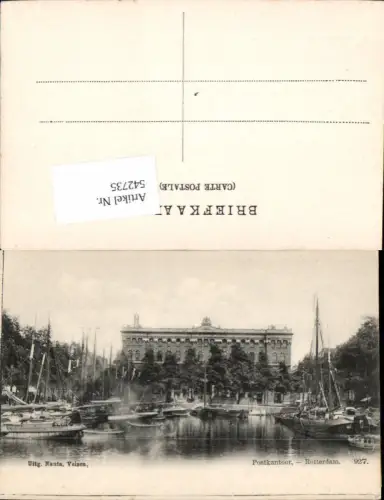 542735,Netherlands Rotterdam Postkantoor Postamt Post Segelschiffe Schiffe