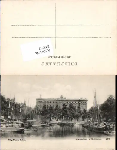 542737,Netherlands Rotterdam Postkantoor Postamt Post Segelschiffe Schiffe