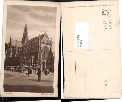 93986,Haarlem Groote Kerk Leute 1920