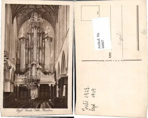 94007,Haarlem Orgel Kirche Innen