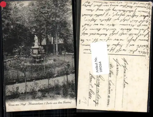 109264,Gruss aus Steyl Missionshaus Partie im Garten Venlo