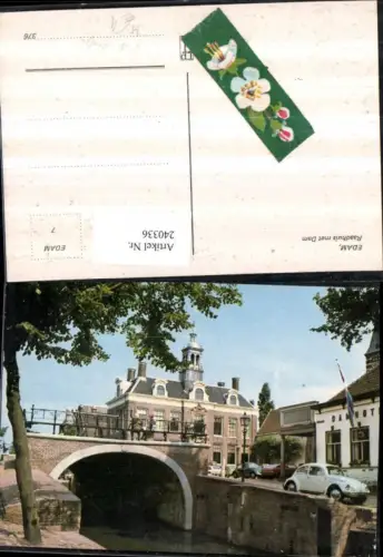 240336,Edam Raadhuis met Dam Rathaus Brücke VW-Käfer