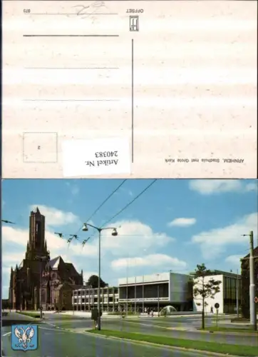 240383,Arnhem Stadhuis met Grote Kerk Kirche Gebäude