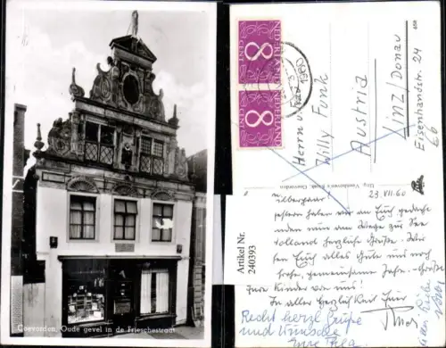 240393,Coevorden Oude gevel in de Frieschestraat Ansicht Geschäft