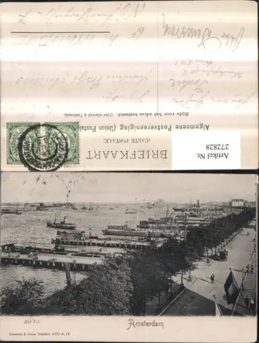 272828,Niederlande Amsterdam Hafen Stege Dampfer Boote