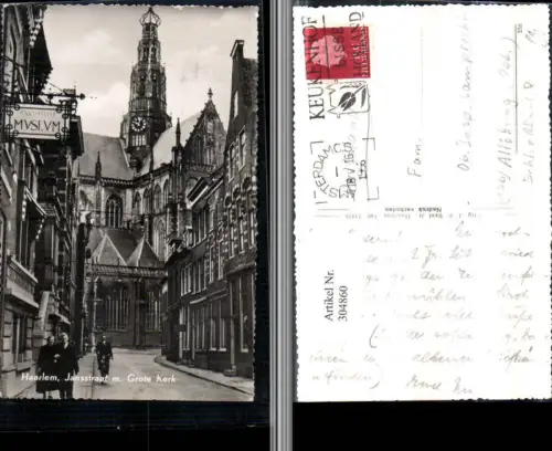 304860,Haarlem Jansstraat m. Grote Kerk Kirche Museum