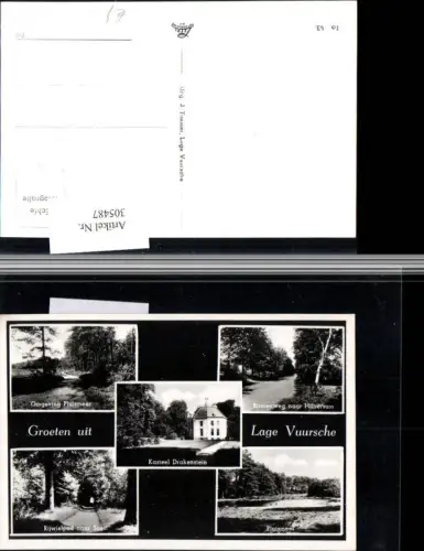 305487,Lage Vuursche Kasteel Drakenstein Schloss Wegansichten Mehrbildkarte