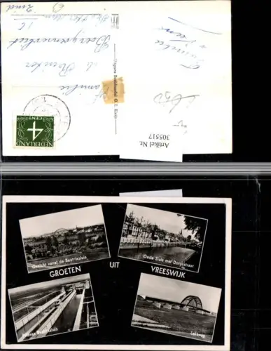 305517,Vreeswijk Teilansicht Lekbrug Brücke Prinses Beatrixsluis Schleuse Mehrbildkarte