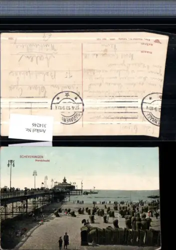 314246,Den Haag Scheveningen Wandelhoofd Strand Strandleben Seebrücke