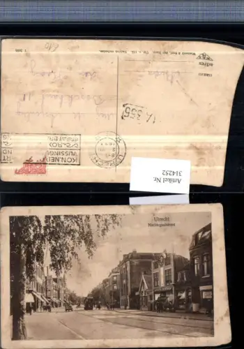 314252,Utrecht Nachtegaalstraat Straßenansicht Straßenbahn Geschäfte