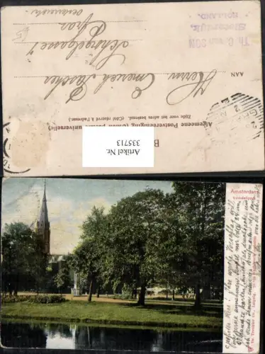 335713,Amsterdam Vondelpark Park Kirchenturm