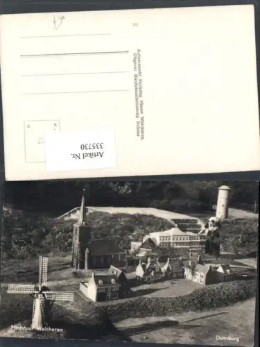 335730,Walcheren Miniatuur Miniatur Windmühle Kirche