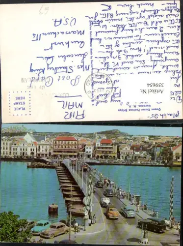 359654,Netherlands Curacao Queen Emma Pontoon Bridge Brücke Autos
