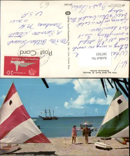 387583,Netherlands Antilles Antillen Little Bay Hotel Beach Strand Segelboote Segelschiff