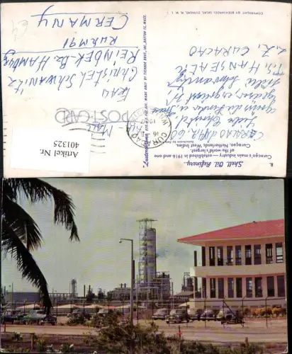 401325,Netherlands West Indies Curacao main industry Shell Oil Refinery Raffinerie