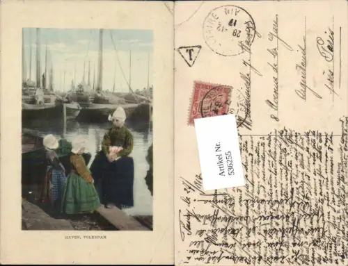 536255,Netherlands Haven Volendam Hafen Tracht Trachten Holland