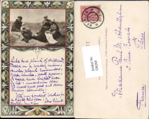 536269,Netherlands Trachten Passepartout Jugendstil Art Nouveau