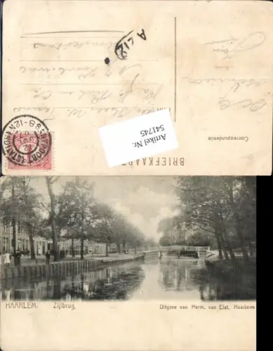 541745,Netherlands Haarlem Zijlbrug Partie 1900