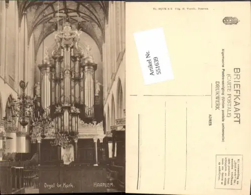 551639,Haarlem Orgel Kirche Kirchenorgel